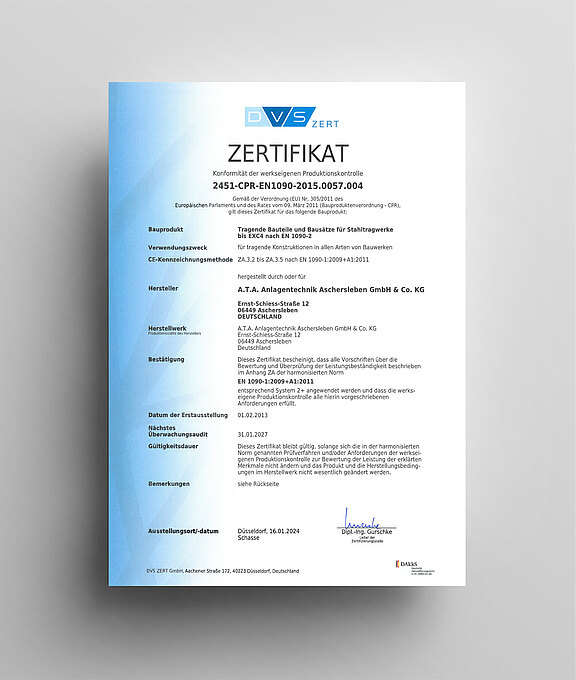 Certificate 2451-CPR-EN1090-2015.0057.004