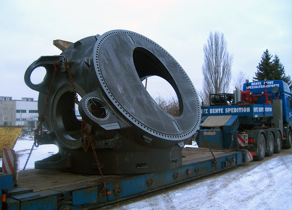 Parts for large wind turbines